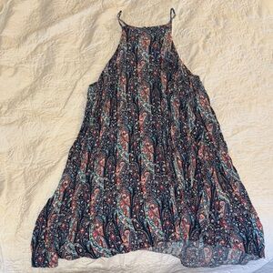 American Eagle Outfitters Blue and Orange Sundress